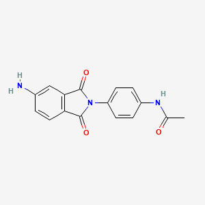 molecular formula C16H13N3O3 B5518348 N-[4-(5-amino-1,3-dioxo-1,3-dihydro-2H-isoindol-2-yl)phenyl]acetamide 
