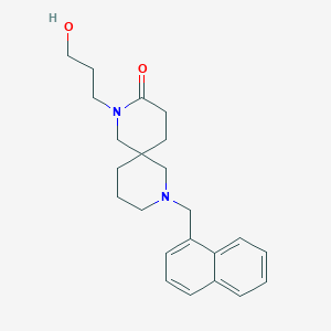 molecular formula C23H30N2O2 B5518361 2-(3-hydroxypropyl)-8-(1-naphthylmethyl)-2,8-diazaspiro[5.5]undecan-3-one 