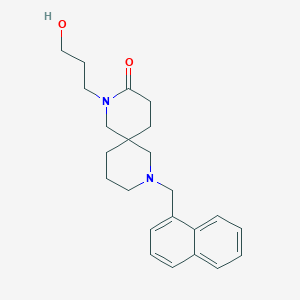 molecular formula C23H30N2O2 B5518361 2-(3-羟基丙基)-8-(1-萘甲基)-2,8-二氮杂螺[5.5]十一烷-3-酮 