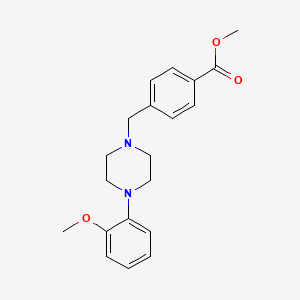 molecular formula C20H24N2O3 B5518392 methyl 4-{[4-(2-methoxyphenyl)-1-piperazinyl]methyl}benzoate 