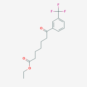 molecular formula C16H19F3O3 B055184 7-氧代-7-(3-三氟甲基苯基)庚酸乙酯 CAS No. 122115-59-7