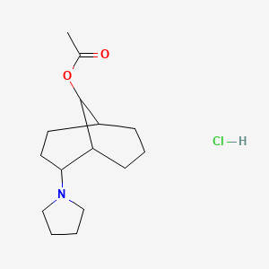 molecular formula C15H26ClNO2 B5518407 2-(1-pyrrolidinyl)bicyclo[3.3.1]non-9-yl acetate hydrochloride 