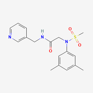 molecular formula C17H21N3O3S B5518423 N~2~-(3,5-dimethylphenyl)-N~2~-(methylsulfonyl)-N~1~-(3-pyridinylmethyl)glycinamide 