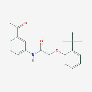 molecular formula C20H23NO3 B5518436 N-(3-acetylphenyl)-2-(2-tert-butylphenoxy)acetamide 