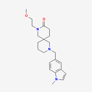 molecular formula C22H31N3O2 B5518468 2-(2-甲氧基乙基)-8-[(1-甲基-1H-吲哚-5-基)甲基]-2,8-二氮杂螺[5.5]十一烷-3-酮 