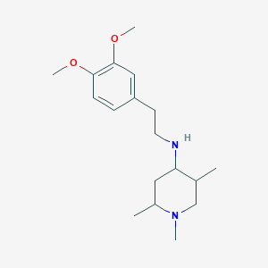 molecular formula C18H30N2O2 B5518472 N-[2-(3,4-dimethoxyphenyl)ethyl]-1,2,5-trimethyl-4-piperidinamine 