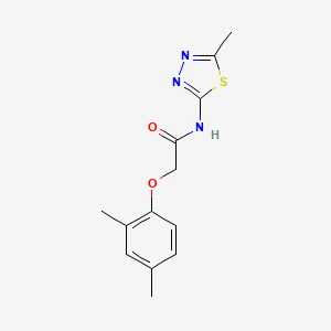 molecular formula C13H15N3O2S B5518504 2-(2,4-dimethylphenoxy)-N-(5-methyl-1,3,4-thiadiazol-2-yl)acetamide 