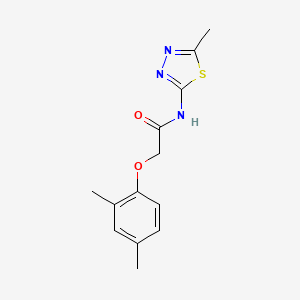 molecular formula C13H15N3O2S B5518504 2-(2,4-二甲基苯氧基)-N-(5-甲基-1,3,4-噻二唑-2-基)乙酰胺 