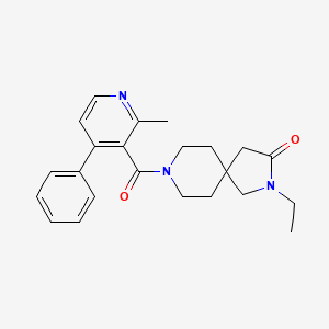 molecular formula C23H27N3O2 B5518547 2-ethyl-8-[(2-methyl-4-phenyl-3-pyridinyl)carbonyl]-2,8-diazaspiro[4.5]decan-3-one 