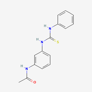 molecular formula C15H15N3OS B5518575 N-{3-[(苯胺羰基硫代)氨基]苯基}乙酰胺 