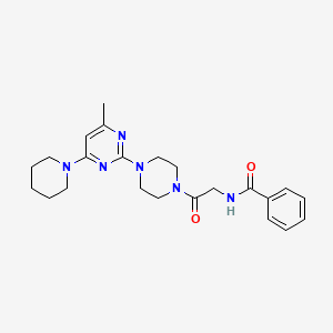 N-(2-{4-[4-methyl-6-(1-piperidinyl)-2-pyrimidinyl]-1-piperazinyl}-2-oxoethyl)benzamide