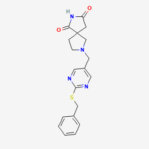 7-{[2-(benzylthio)pyrimidin-5-yl]methyl}-2,7-diazaspiro[4.4]nonane-1,3-dione