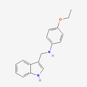 molecular formula C17H18N2O B5518665 (4-ethoxyphenyl)(1H-indol-3-ylmethyl)amine 