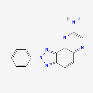 molecular formula C14H10N6 B5518681 2-苯基-2H-[1,2,3]三唑并[4,5-f]喹喔啉-8-胺 