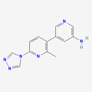 molecular formula C13H12N6 B5518685 2'-methyl-6'-(4H-1,2,4-triazol-4-yl)-3,3'-bipyridin-5-amine 