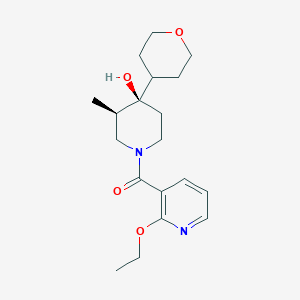 molecular formula C19H28N2O4 B5518686 (3R*,4R*)-1-[(2-ethoxypyridin-3-yl)carbonyl]-3-methyl-4-(tetrahydro-2H-pyran-4-yl)piperidin-4-ol 