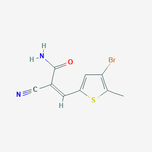 molecular formula C9H7BrN2OS B5518690 3-(4-溴-5-甲基-2-噻吩基)-2-氰基丙烯酰胺 