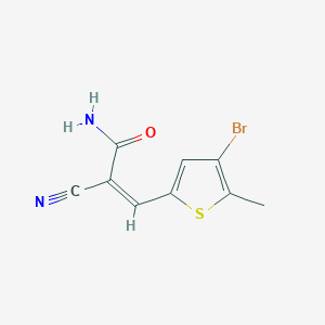 molecular formula C9H7BrN2OS B5518690 3-(4-bromo-5-methyl-2-thienyl)-2-cyanoacrylamide 