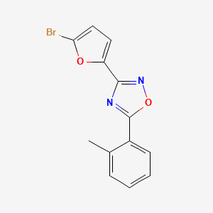 molecular formula C13H9BrN2O2 B5518720 3-(5-bromo-2-furyl)-5-(2-methylphenyl)-1,2,4-oxadiazole 
