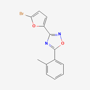 3-(5-bromo-2-furyl)-5-(2-methylphenyl)-1,2,4-oxadiazole