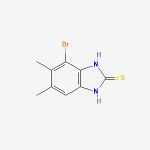 molecular formula C9H9BrN2S B5518776 4-bromo-5,6-dimethyl-1H-benzimidazole-2-thiol 