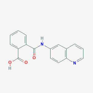 molecular formula C17H12N2O3 B5518797 2-[(6-喹啉氨基)羰基]苯甲酸 