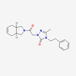 2-{2-[(3aR*,7aS*)-1,3,3a,4,7,7a-hexahydro-2H-isoindol-2-yl]-2-oxoethyl}-5-methyl-4-(2-phenylethyl)-2,4-dihydro-3H-1,2,4-triazol-3-one