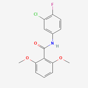 molecular formula C15H13ClFNO3 B5518841 N-(3-氯-4-氟苯基)-2,6-二甲氧基苯甲酰胺 