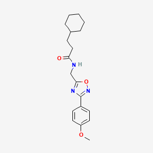3-cyclohexyl-N-{[3-(4-methoxyphenyl)-1,2,4-oxadiazol-5-yl]methyl}propanamide