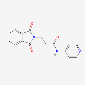 molecular formula C16H13N3O3 B5518875 3-(1,3-二氧代-1,3-二氢-2H-异吲哚-2-基)-N-4-吡啶基丙酰胺 