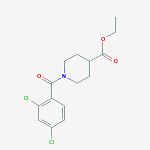 molecular formula C15H17Cl2NO3 B5518877 ethyl 1-(2,4-dichlorobenzoyl)-4-piperidinecarboxylate 