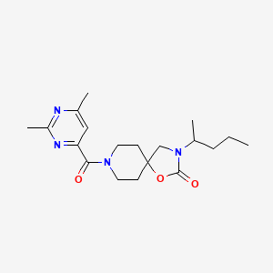 8-[(2,6-dimethylpyrimidin-4-yl)carbonyl]-3-(1-methylbutyl)-1-oxa-3,8-diazaspiro[4.5]decan-2-one