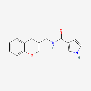 molecular formula C15H16N2O2 B5518901 N-(3,4-dihydro-2H-chromen-3-ylmethyl)-1H-pyrrole-3-carboxamide 