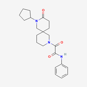 molecular formula C22H29N3O3 B5518921 2-(8-环戊基-9-氧代-2,8-二氮杂螺[5.5]十一烷-2-基)-2-氧代-N-苯基乙酰胺 