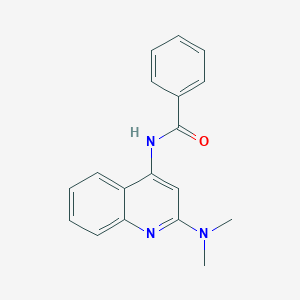molecular formula C18H17N3O B5518935 N-[2-(二甲氨基)-4-喹啉基]苯甲酰胺 