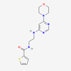 molecular formula C15H19N5O2S B5518958 N-(2-{[6-(4-morpholinyl)-4-pyrimidinyl]amino}ethyl)-2-thiophenecarboxamide 