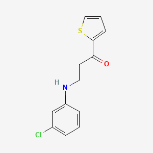 molecular formula C13H12ClNOS B5519015 3-[(3-chlorophenyl)amino]-1-(2-thienyl)-1-propanone 