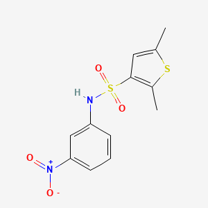molecular formula C12H12N2O4S2 B5519051 2,5-二甲基-N-(3-硝基苯基)噻吩-3-磺酰胺 