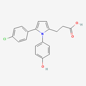 3-[5-(4-chlorophenyl)-1-(4-hydroxyphenyl)-1H-pyrrol-2-yl]propanoic acid