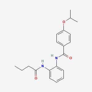 molecular formula C20H24N2O3 B5519082 N-[2-(丁酰氨基)苯基]-4-异丙氧基苯甲酰胺 