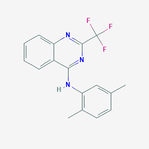 molecular formula C17H14F3N3 B5519132 N-(2,5-dimethylphenyl)-2-(trifluoromethyl)-4-quinazolinamine 