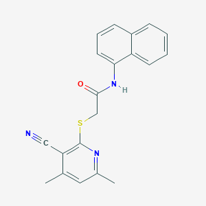 2-[(3-cyano-4,6-dimethylpyridin-2-yl)thio]-N-1-naphthylacetamide