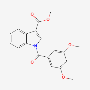molecular formula C19H17NO5 B5519153 methyl 1-(3,5-dimethoxybenzoyl)-1H-indole-3-carboxylate 