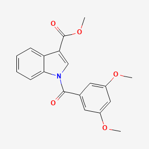 molecular formula C19H17NO5 B5519153 1-(3,5-二甲氧基苯甲酰基)-1H-吲哚-3-羧酸甲酯 