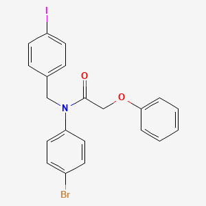 molecular formula C21H17BrINO2 B5519202 N-(4-溴苯基)-N-(4-碘苄基)-2-苯氧基乙酰胺 