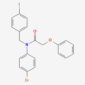 molecular formula C21H17BrINO2 B5519202 N-(4-bromophenyl)-N-(4-iodobenzyl)-2-phenoxyacetamide 