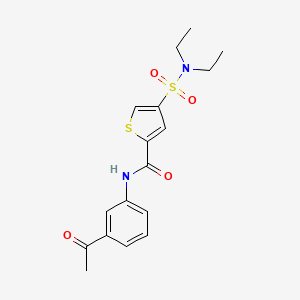 molecular formula C17H20N2O4S2 B5519208 N-(3-乙酰苯基)-4-[(二乙氨基)磺酰基]-2-噻吩甲酰胺 