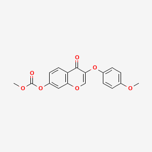 molecular formula C18H14O7 B5519217 3-(4-methoxyphenoxy)-4-oxo-4H-chromen-7-yl methyl carbonate 