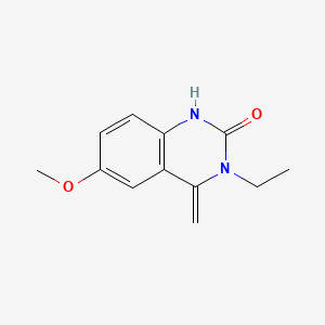 molecular formula C12H14N2O2 B5519230 3-ethyl-6-methoxy-4-methylene-3,4-dihydro-2(1H)-quinazolinone CAS No. 6123-74-6