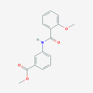 molecular formula C16H15NO4 B5519237 methyl 3-[(2-methoxybenzoyl)amino]benzoate CAS No. 5320-59-2